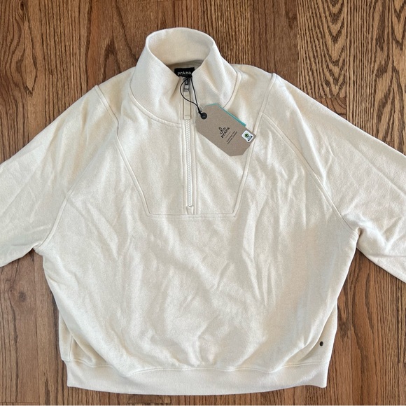 🆕 NWT Prana Cozy Up Pullover size large in Canvas Heather - Picture 4 of 15